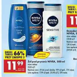 Biedronka Żel pod prysznic Nivea Men Sensitive oferta