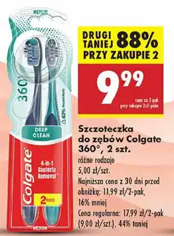 Biedronka Szczoteczka do zębów medium Colgate Classic Deep Clean oferta