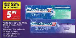 Biedronka Pasta do zębów classic fresh Blend-A-Med 3D White oferta