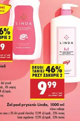 Biedronka Żel pod prysznic micelarny rhubarb Linda oferta