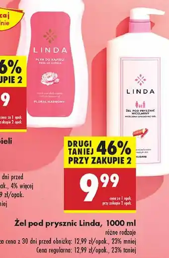 Biedronka Żel pod prysznic micelarny rhubarb Linda oferta