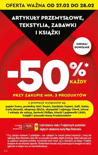 Biedronka Artykuły przemysłowe tekstylia książki i zabawki oferta