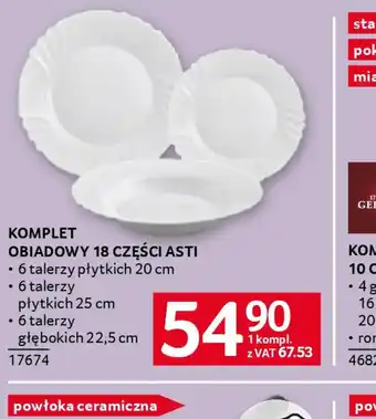 Selgros Komplet obiadowy 18 części ASTI oferta