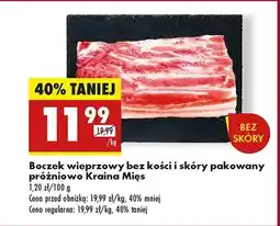 Biedronka Boczek wieprzowy bez żeber i skóry Kraina Mięs oferta