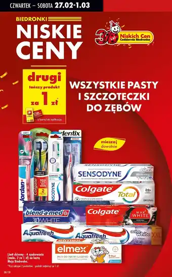 Biedronka Szczoteczka do zębow średnia Dentix oferta