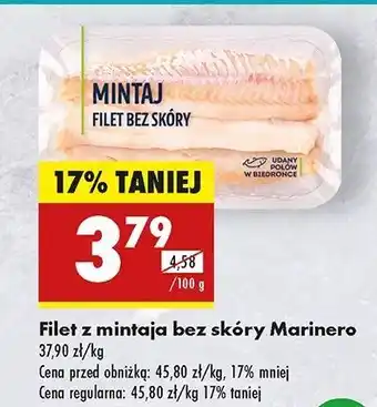 Biedronka Mintaj filet bez skóry Marinero oferta