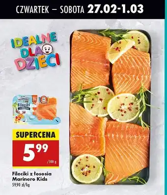 Biedronka Fileciki z łososia Marinero Kids oferta