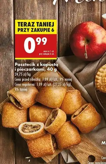 Biedronka Pasztecik z kapustą i pieczarkami oferta