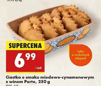 Biedronka Ciastka o smaku miodowo-cynamonowym z winem porto oferta