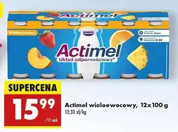 Biedronka Jogurt wieloowocowy Danone Actimel oferta