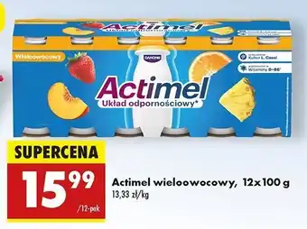 Biedronka Jogurt wieloowocowy Danone Actimel oferta