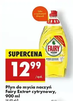 Biedronka Płyn do mycia naczyń cytrynowy Fairy Extra+ oferta