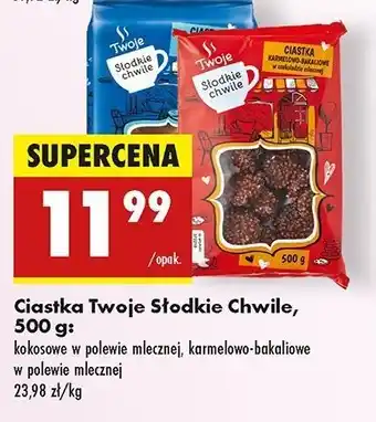 Biedronka Ciastka karmelowo-bakaliowe z polewie mlecznej Twoje Słodkie Chwile oferta