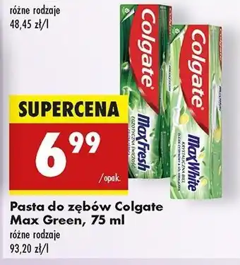 Biedronka Pasta do zębów krystaliczna biel Colgate Max White oferta