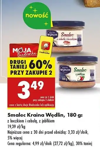 Biedronka Smalec z jabłkiem Kraina Wędlin oferta