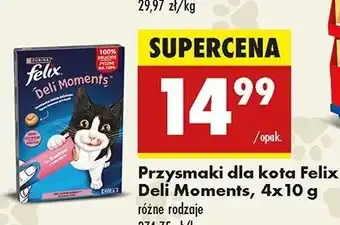 Biedronka Przysmaki dla kota deli moments Purina Felix oferta