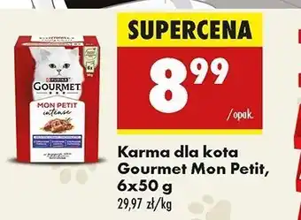 Biedronka Karma dla kota wołowina + cielęcina jagnięcina Purina Gourmet Mon Petit oferta