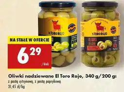 Biedronka Oliwki zielone nadziewane pastą paprykową El Toro Rojo oferta