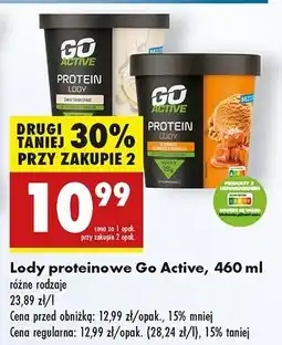 Biedronka Lody proteinowe słony karmel Go Active oferta