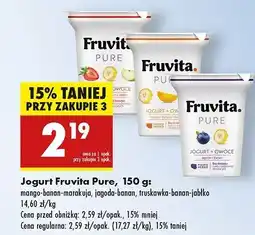 Biedronka Jogurt truskawka-banan-jabłko Fruvita Pure oferta