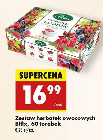 Biedronka Kompozycja 6 smaków herbatka owocowa Bifix oferta