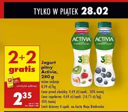 Biedronka Jogurt jagoda-borówka amerykańska Danone Activia oferta