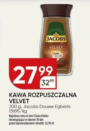 Chata Polska Jacobs Velvet Crema Kawa rozpuszczalna 200 g oferta