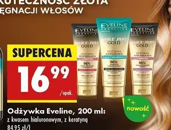 Biedronka Odżywka nawilżająca z kwasem hialuronowym Eveline Hair Expert Gold oferta