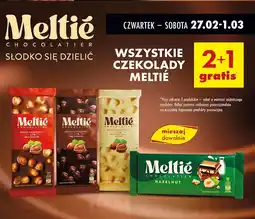 Biedronka Czekolada mleczna z kruszonymi orzechami laskowymi Meltie oferta