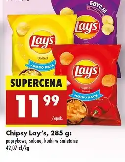 Biedronka Chipsy naturalnie solone Lay's oferta