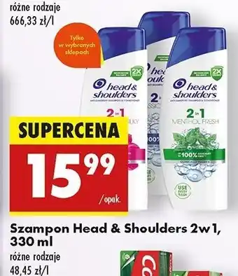 Biedronka Szampon z odżywką classic clean Head&Shoulders oferta