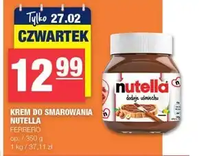 SPAR mini Nutella Krem do smarowania z orzechami laskowymi i kakao 350 g oferta