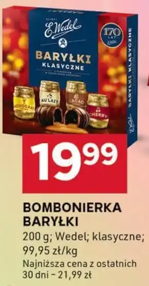 Stokrotka Optima E. Wedel Baryłki klasyczne z alkoholem w czekoladzie deserowej 200 g oferta