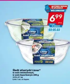 Lewiatan Lisner Śledź atlantycki w sosie jogurtowym 280 g oferta