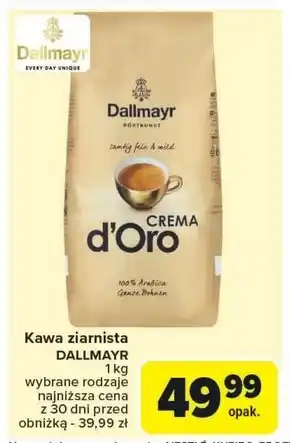 Carrefour Dallmayr Crema d'Oro Kawa ziarnista 1000 g oferta