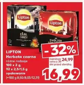 Kaufland Herbata english breakfast Lipton special collection oferta