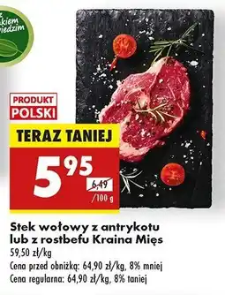 Biedronka Stek wołowy z rostbefu Kraina mięs oferta