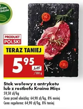 Biedronka Stek wołowy z rostbefu Kraina mięs oferta