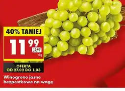 Biedronka Winogrona jasne bezpestkowe oferta