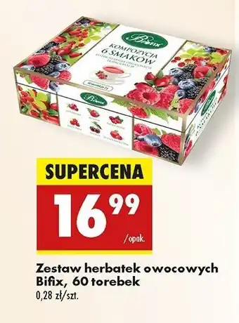 Biedronka Kompozycja 6 smaków herbatka owocowa Bifix kompozycja oferta