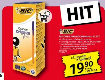 Selgros Długopisy BIC Orange Original oferta