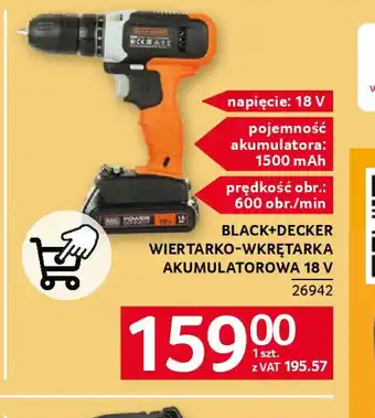 Selgros Black+Decker Wiertarko-wkrętarka akumulatorowa 18 V oferta