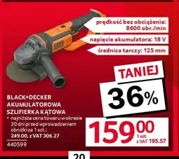 Selgros Black+Decker Akumulatorowa Szlifierka kątowa oferta