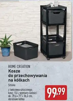 ALDI HOME CREATION Kosze do przechowywania na kółkach oferta