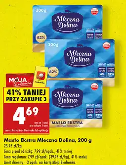 Biedronka Masło Ekstra Mleczna Dolina 200g oferta