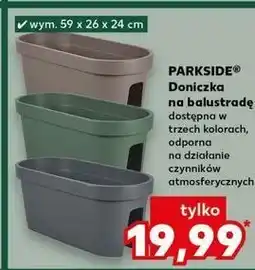 Kaufland Doniczka na balustradę 59 x 26 24 cm Parkside oferta