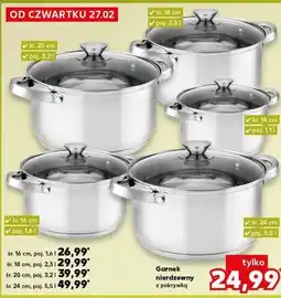 Kaufland Garnek nierdzewny z pokrywką 20 cm oferta