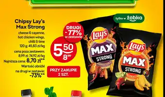 Żabka Chipsy hot chicken wings Lay's max strong oferta