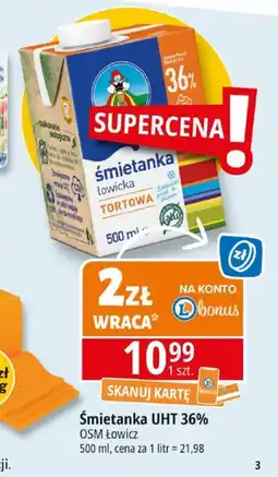 E.Leclerc Smietanka OSM tortowa UHT 36% oferta