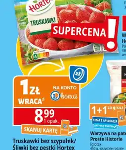 E.Leclerc Truskawki bez szypułek/śliwki bez pestek Hortex oferta